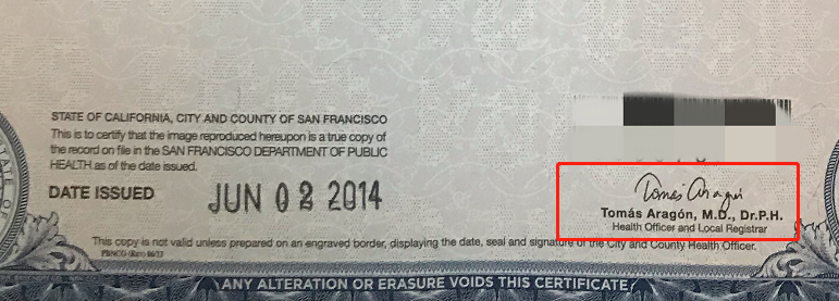 Additional Requirement for Birth or Death Certificate in California -  Chinese Visa Service